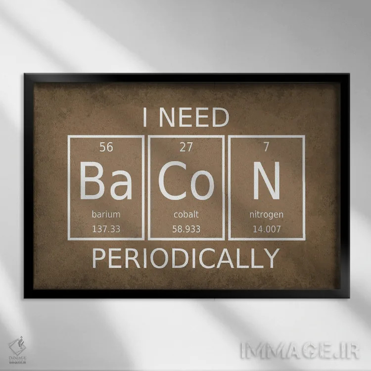 تابلو دکوراتیو من به صورت دوره ای بیکن نیاز دارم اثر گت یور نرد آن - نمای قابدار مشکی