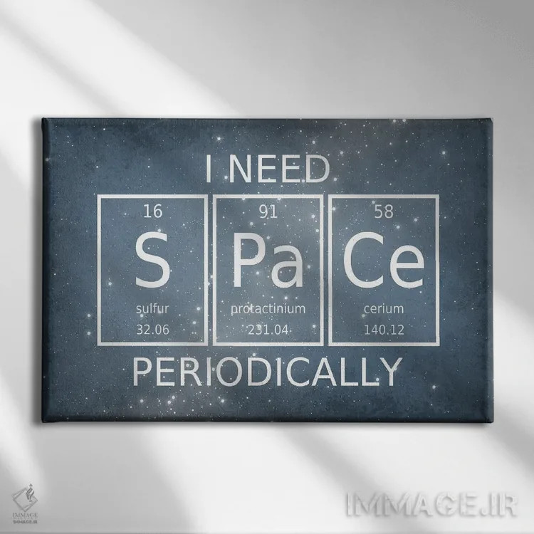 تابلو دکوراتیو به فضا به صورت دوره ای نیاز دارم اثر گت یور نرد آن - نمای روبهرو روی دیوار