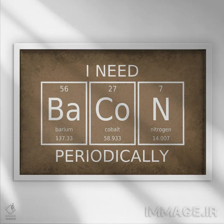 تابلو دکوراتیو من به صورت دوره ای بیکن نیاز دارم اثر گت یور نرد آن - نمای قابدار سفید