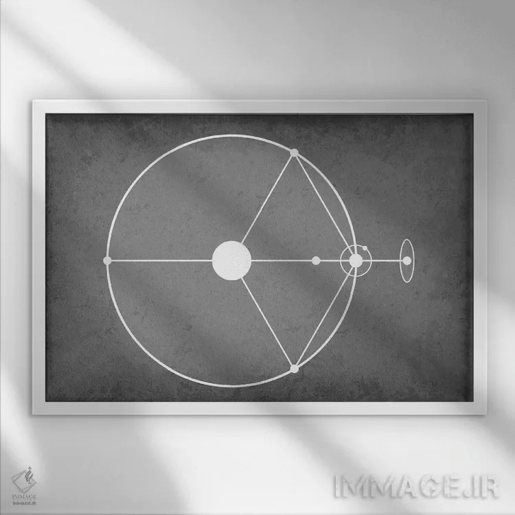 تابلو دکوراتیو نقطه لاگرانژ L2 اثر گت یور نرد آن - نمای قابدار سفید