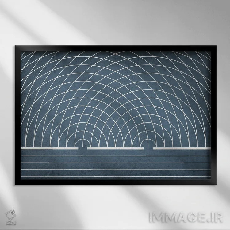تابلو دکوراتیو آزمایش دوشکاف یانگ ۲ اثر گت یور نرد آن - نمای قابدار مشکی