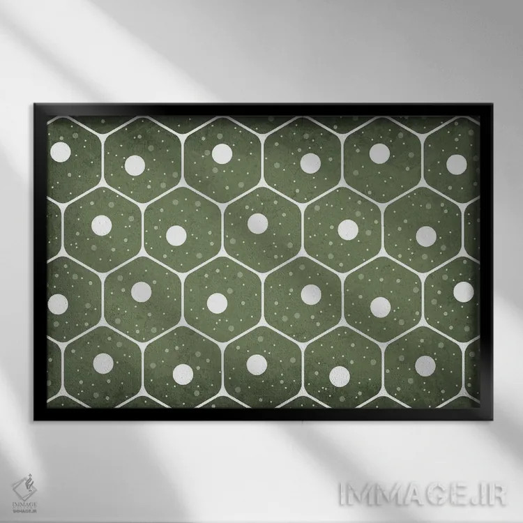 تابلو انتزاعی سلول ها اثر گت یور نرد آن - نمای قابدار مشکی