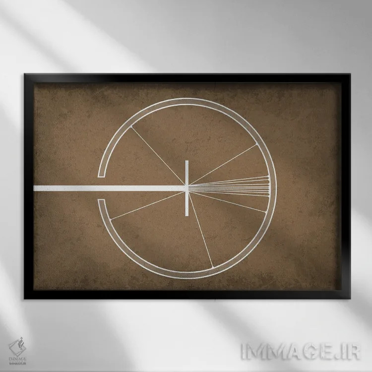 تابلو دکوراتیو آزمایش فویل طلا اثر گت یور نرد آن - نمای قابدار مشکی