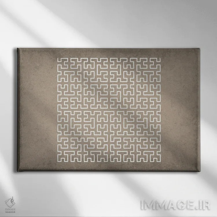 تابلو انتزاعی منحنی هیلبرت اثر گت یور نرد آن - نمای روبهرو روی دیوار