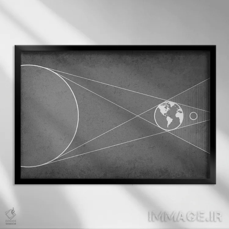 تابلو دکوراتیو خسوف اثر گت یور نرد آن - نمای قابدار مشکی