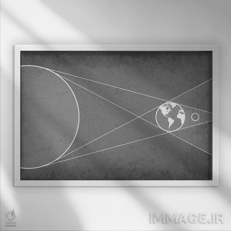 تابلو دکوراتیو خسوف اثر گت یور نرد آن - نمای قابدار سفید