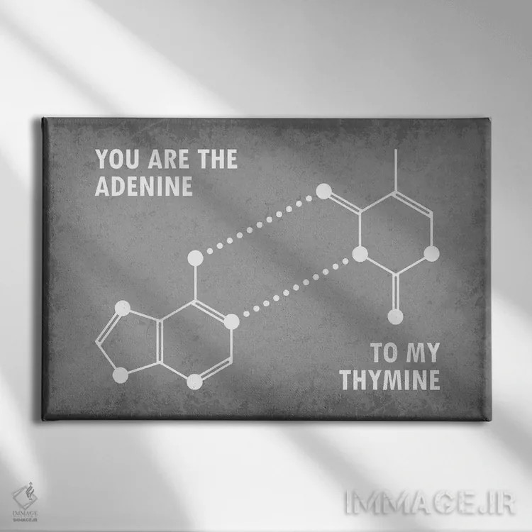 تابلو دکوراتیو تو آدنین مکمل تیمین من هستی اثر گت یور نرد آن - نمای روبهرو روی دیوار