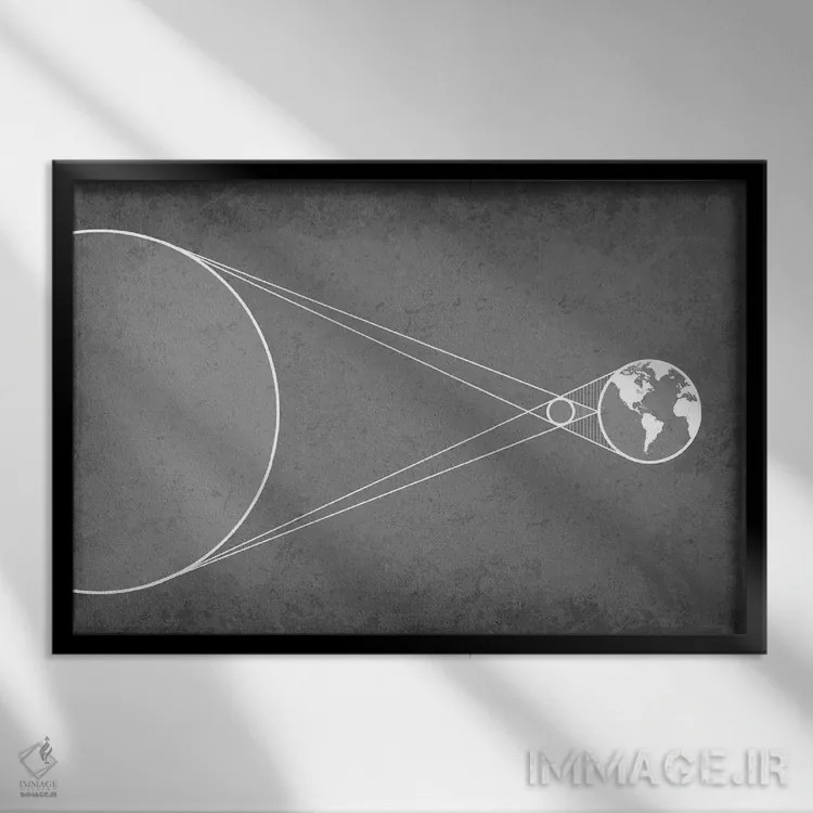 تابلو دکوراتیو کسوف اثر گت یور نرد آن - نمای قابدار مشکی