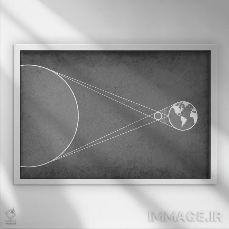 تابلو دکوراتیو کسوف اثر گت یور نرد آن - نمای قابدار سفید