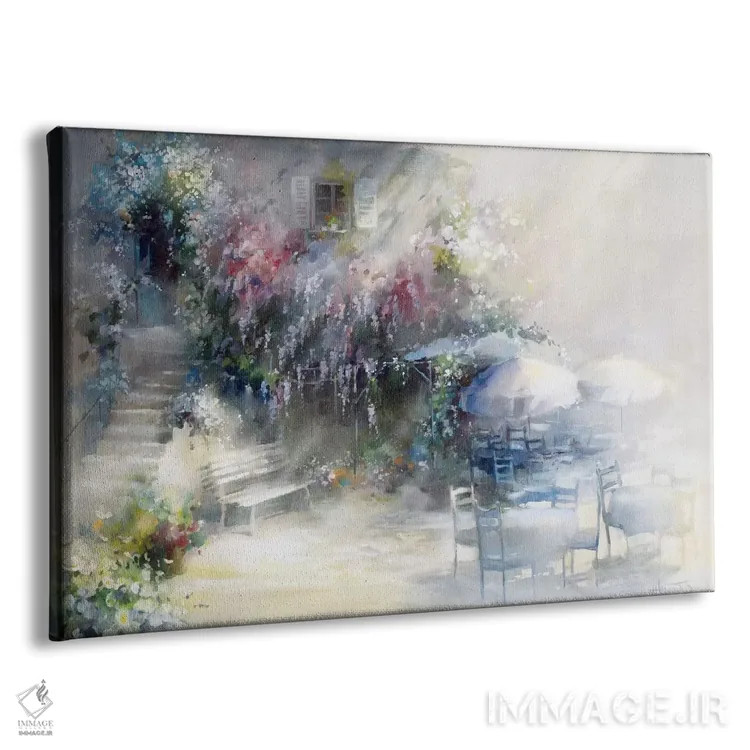 تابلو دکوراتیو باغ آبی اثر ویلم هنراتس - نمای پرسپکتیو محصول