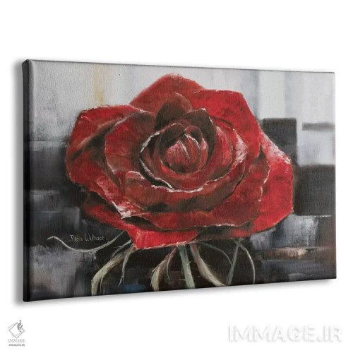 تابلو دکوراتیو رز قرمز شکوفا اثر ریان ویتار - نمای پرسپکتیو محصول