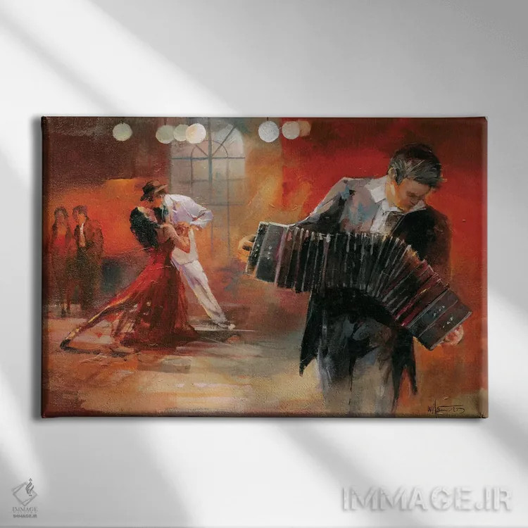 تابلو دکوراتیو باندونئون اثر ویلم هنراتس - نمای روبهرو روی دیوار