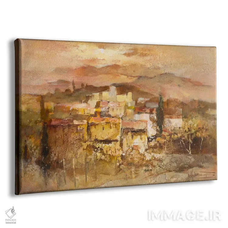 تابلو دکوراتیو روستای ایتالیایی ۱ اثر ویلم هنراتس - نمای پرسپکتیو محصول