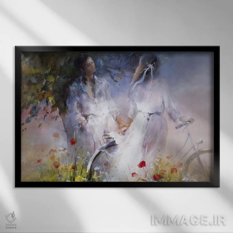 تابلو دکوراتیو فقط ما دو نفر اثر ویلم هنراتس - نمای قابدار مشکی