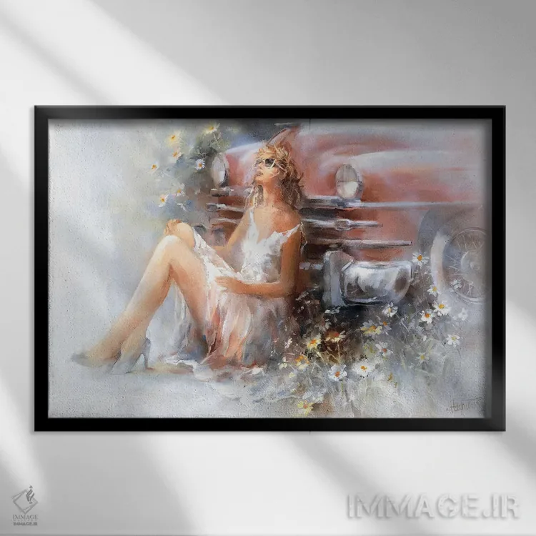 تابلو دکوراتیو آرامش اثر ویلم هنراتس - نمای قابدار مشکی