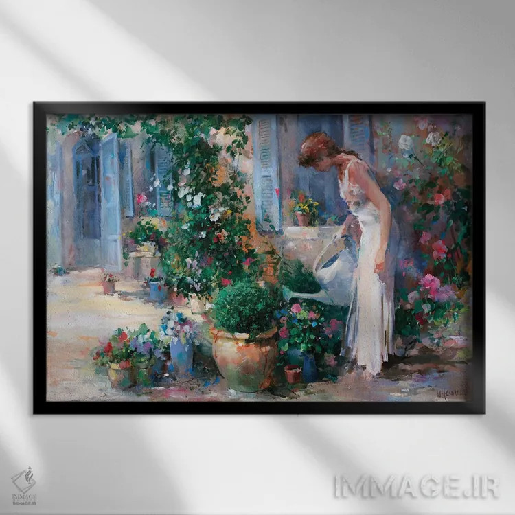 تابلو دکوراتیو رمانتیکو ۳ اثر ویلم هنراتس - نمای قابدار مشکی