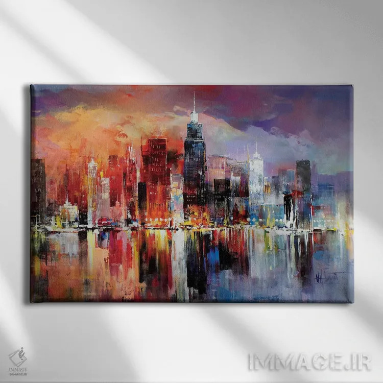 تابلو دکوراتیو منظر شهری ۱ اثر ویلم هنراتس - نمای روبهرو روی دیوار