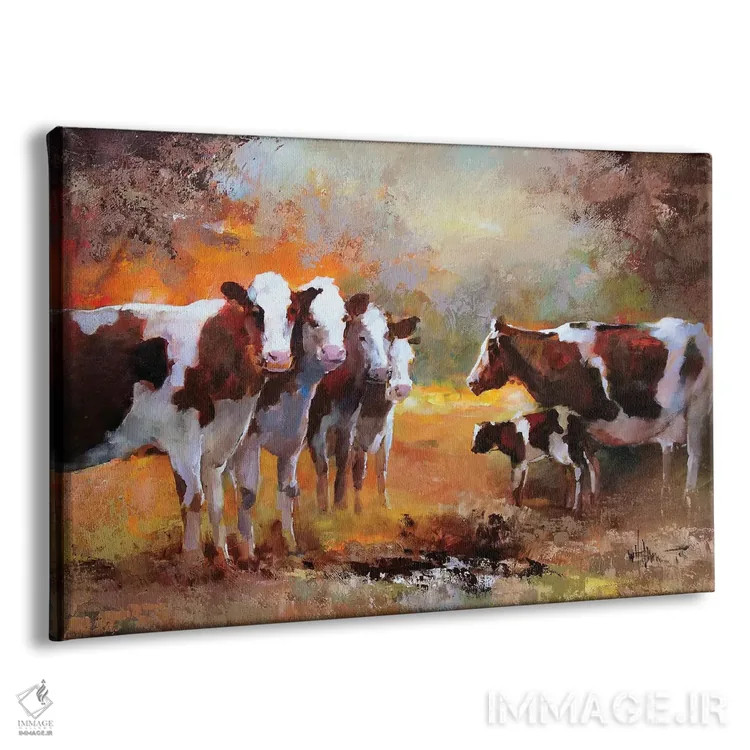 تابلو دکوراتیو گوساله اثر ویلم هنراتس - نمای پرسپکتیو محصول