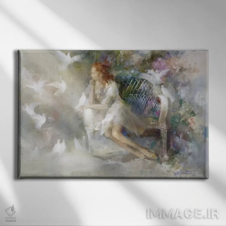 تابلو دکوراتیو لمس نرم ۲ اثر ویلم هنراتس - نمای روبهرو روی دیوار