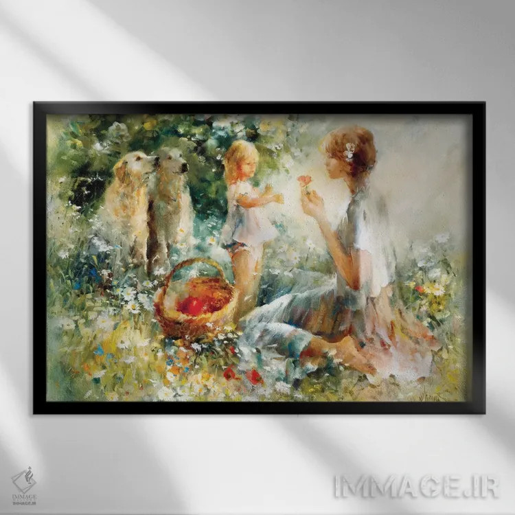 تابلو دکوراتیو پیک نیک اثر ویلم هنراتس - نمای قابدار مشکی