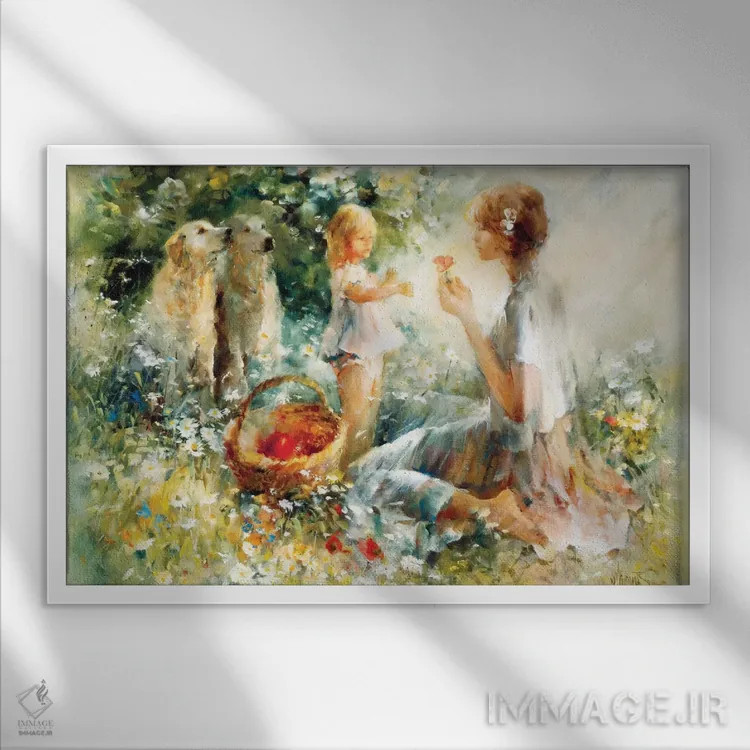 تابلو دکوراتیو پیک نیک اثر ویلم هنراتس - نمای قابدار سفید