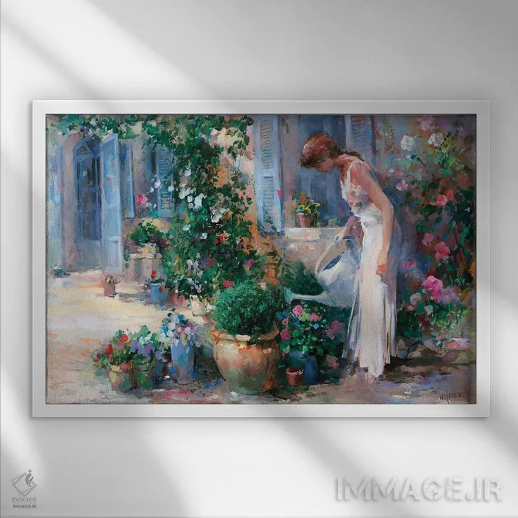 تابلو دکوراتیو رمانتیکو ۳ اثر ویلم هنراتس - نمای قابدار سفید