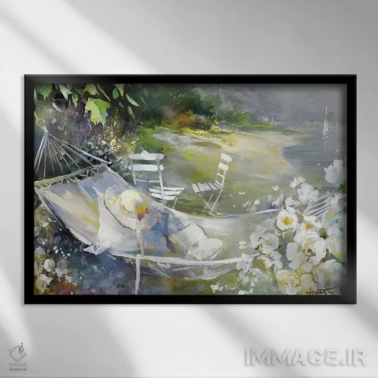 تابلو دکوراتیو لمس نرم ۳ اثر ویلم هنراتس - نمای قابدار مشکی