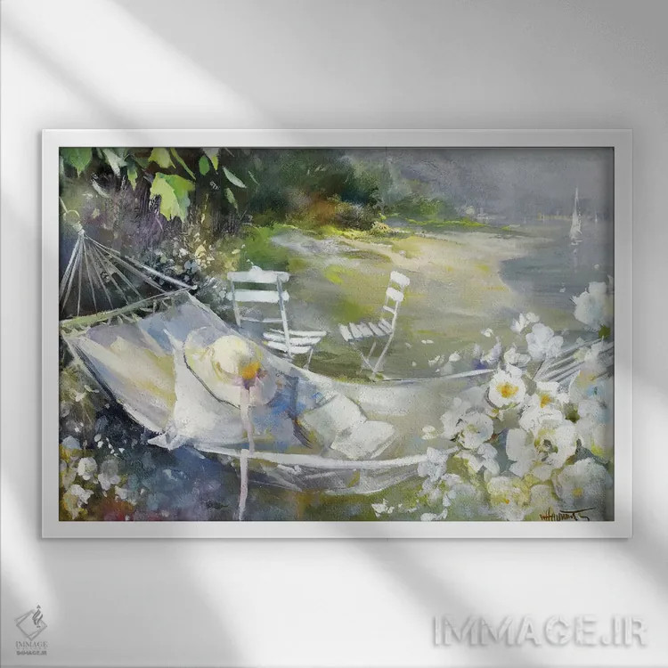 تابلو دکوراتیو لمس نرم ۳ اثر ویلم هنراتس - نمای قابدار سفید