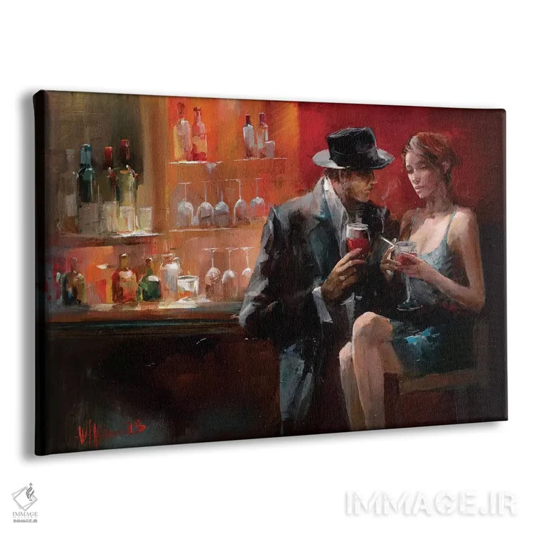 تابلو دکوراتیو عصر در بار ۱ اثر ویلم هنراتس - نمای پرسپکتیو محصول