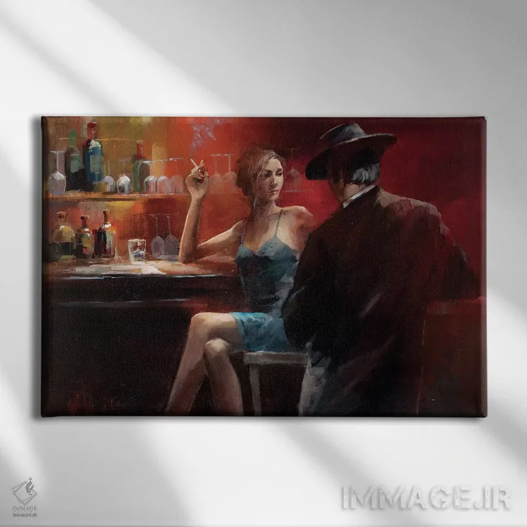 تابلو دکوراتیو عصر در بار ۲ اثر ویلم هنراتس - نمای روبهرو روی دیوار
