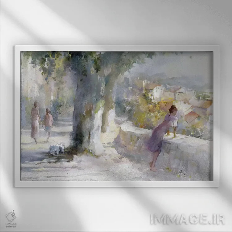 تابلو دکوراتیو باد نجواگر اثر ویلم هنراتس - نمای قابدار سفید