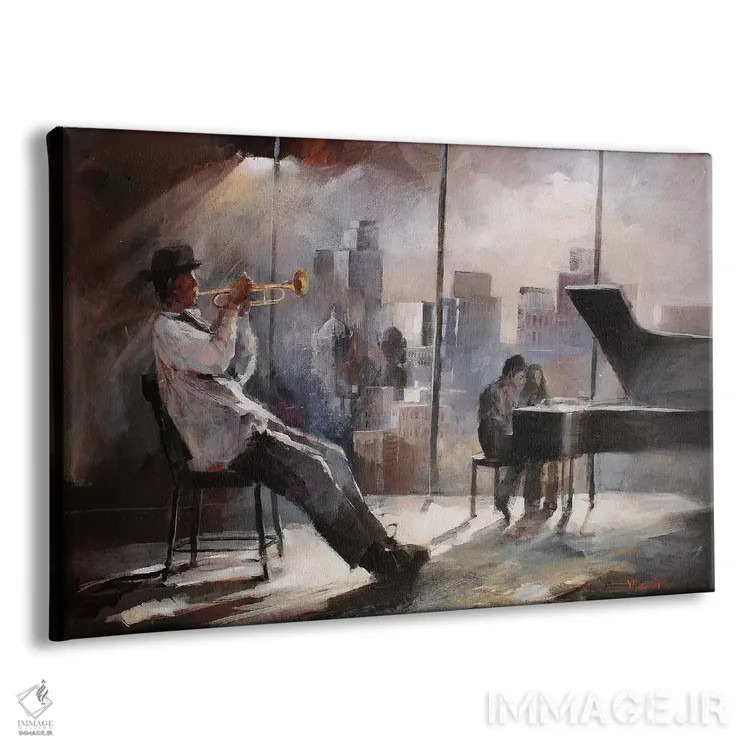 تابلو دکوراتیو ترومپت زن اثر ویلم هنراتس - نمای پرسپکتیو محصول