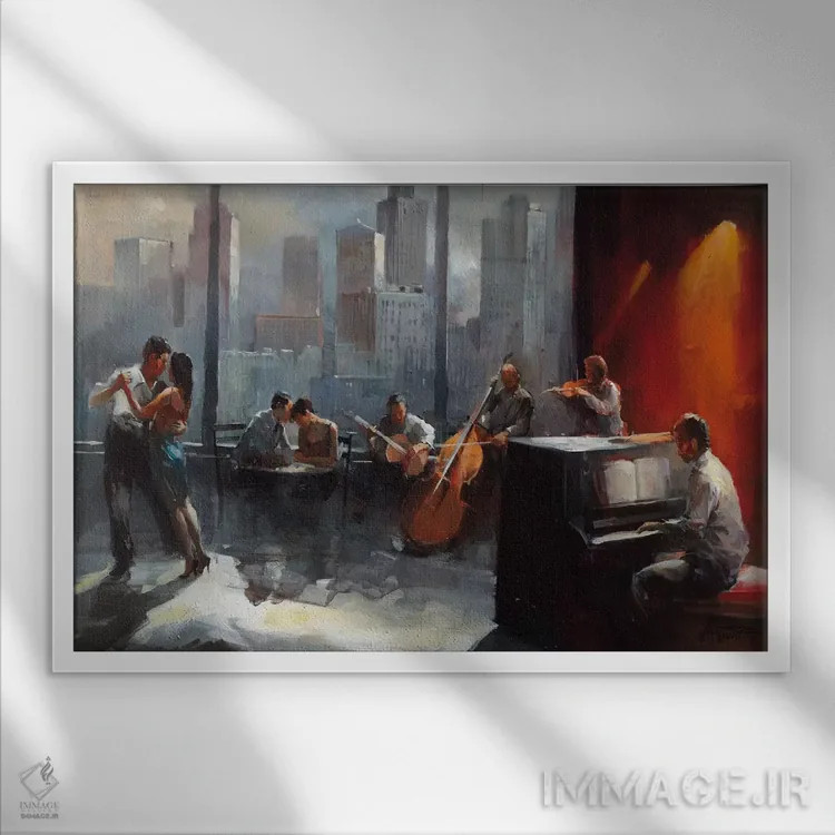 تابلو دکوراتیو اتاق با منظره ۱ اثر ویلم هنراتس - نمای قابدار سفید