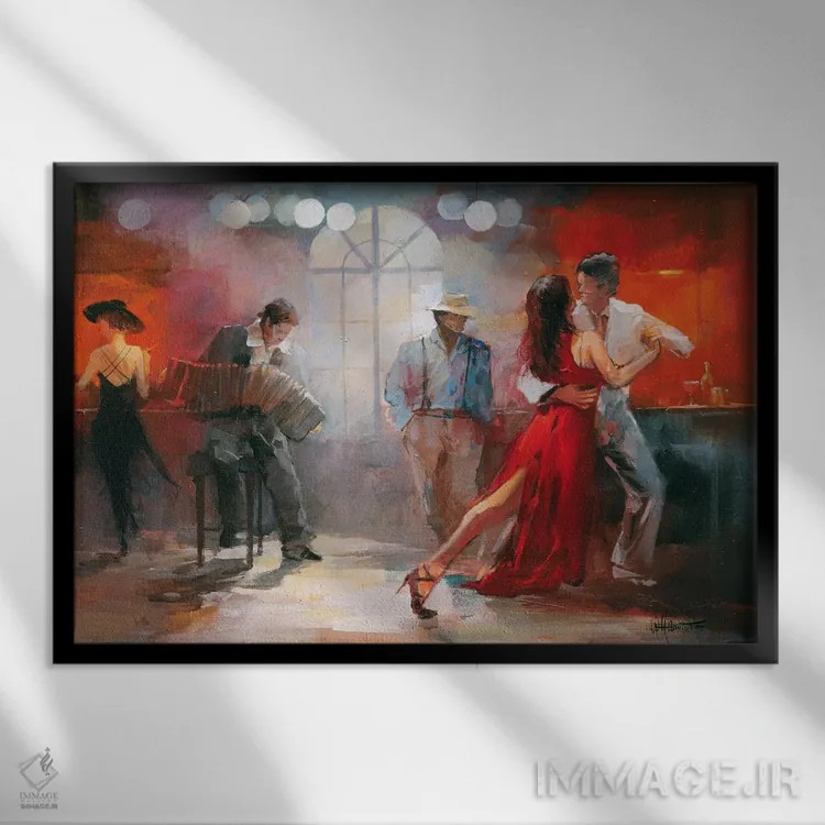 تابلو دکوراتیو تانگو اثر ویلم هنراتس - نمای قابدار مشکی