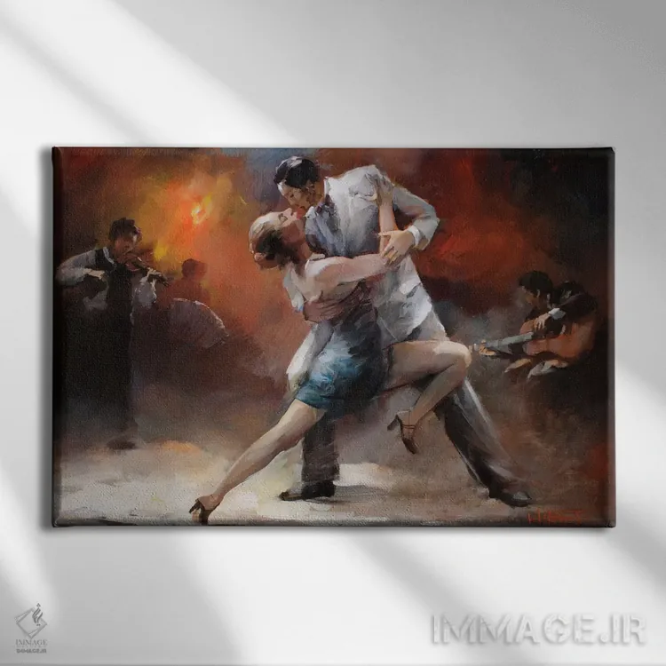تابلو دکوراتیو تانگو آرژانتینی ۴ اثر ویلم هنراتس - نمای روبهرو روی دیوار