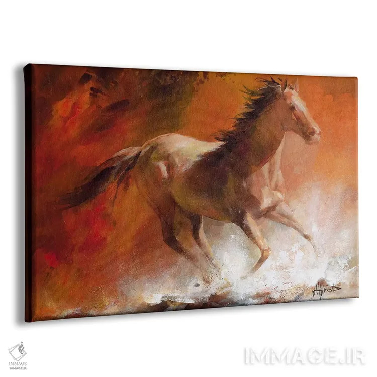 تابلو دکوراتیو اسب های وحشی ۱ اثر ویلم هنراتس - نمای پرسپکتیو محصول