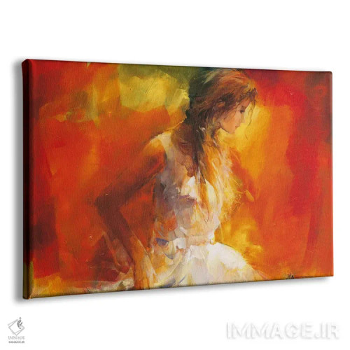 تابلو دکوراتیو دختر جوان ۱ اثر ویلم هنراتس - نمای پرسپکتیو محصول