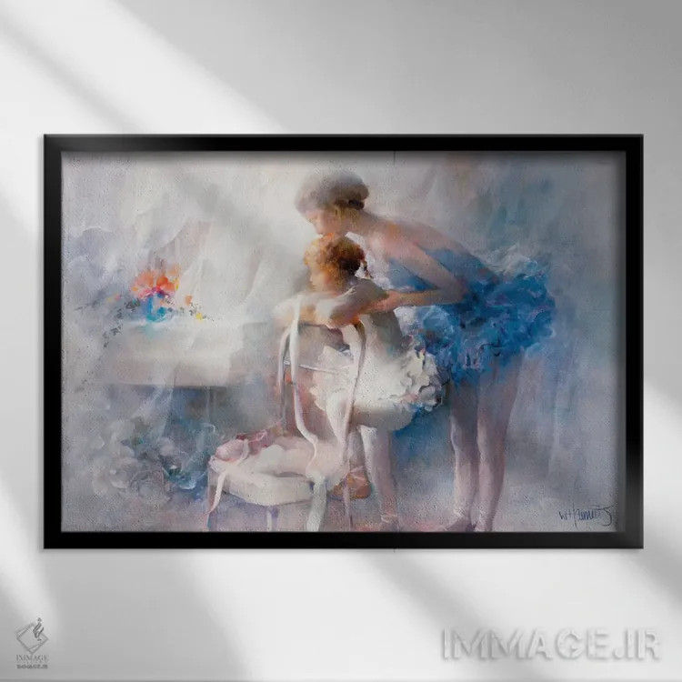 تابلو دکوراتیو باله اثر ویلم هنراتس - نمای قابدار مشکی