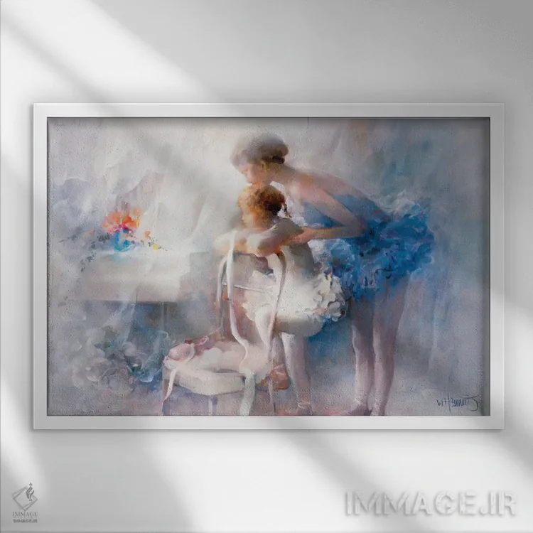 تابلو دکوراتیو باله اثر ویلم هنراتس - نمای قابدار سفید