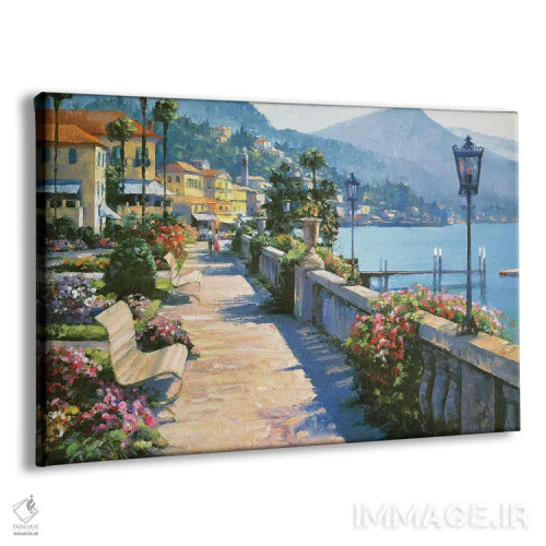 تابلو دکوراتیو پیاده روی بلاجیو اثر هاوارد بهرنس - نمای پرسپکتیو محصول