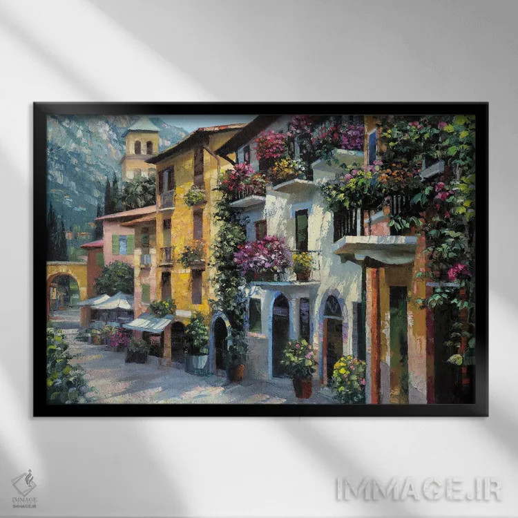 تابلو دکوراتیو پناهگاه روستایی اثر هاوارد بهرنس - نمای قابدار مشکی