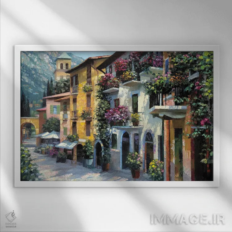 تابلو دکوراتیو پناهگاه روستایی اثر هاوارد بهرنس - نمای قابدار سفید