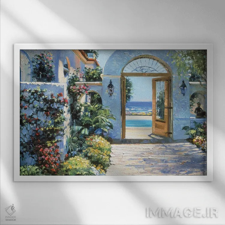 تابلو دکوراتیو هتل کالیفرنیا اثر هاوارد بهرنس - نمای قابدار سفید