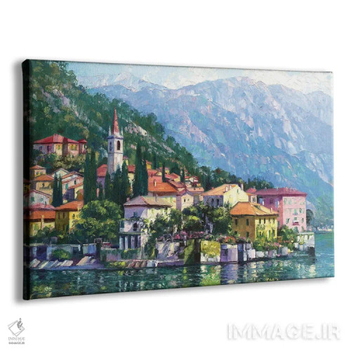 تابلو دکوراتیو انعکاس های دریاچه کومو اثر هاوارد بهرنس - نمای پرسپکتیو محصول