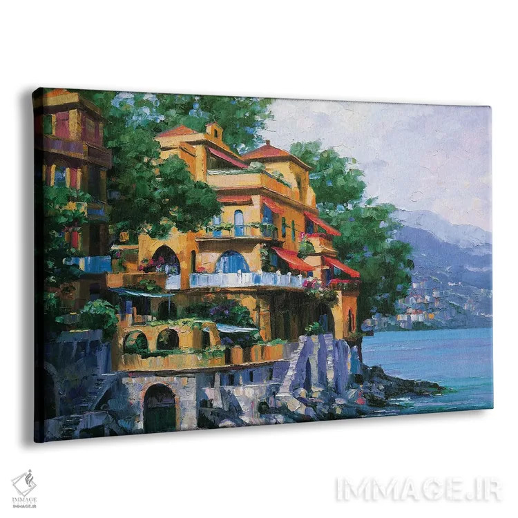 تابلو دکوراتیو ویلا در پورتوفینو اثر هاوارد بهرنس - نمای پرسپکتیو محصول