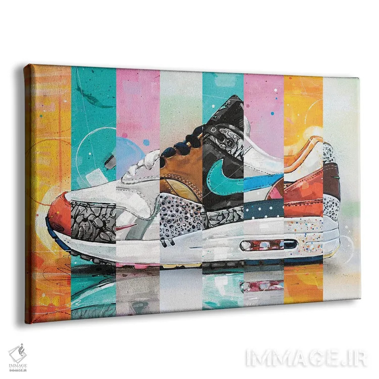 تابلو دکوراتیو نایک ایر مکس ۱ مدل Parra Atmos اثر ژوس هوپن برورز - نمای پرسپکتیو محصول