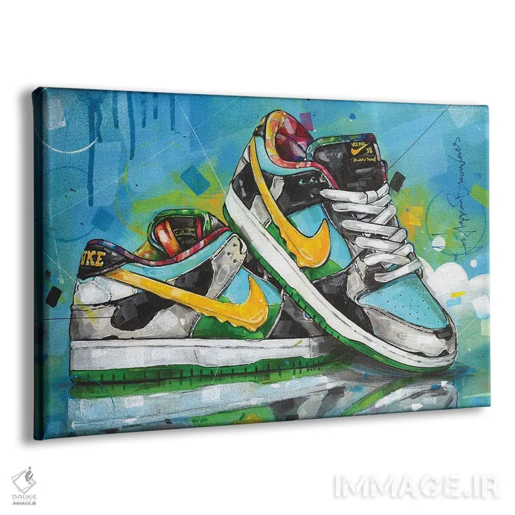 تابلو دکوراتیو نایک SB دانک لو مدل Chunky Dunky اثر ژوس هوپن برورز - نمای پرسپکتیو محصول