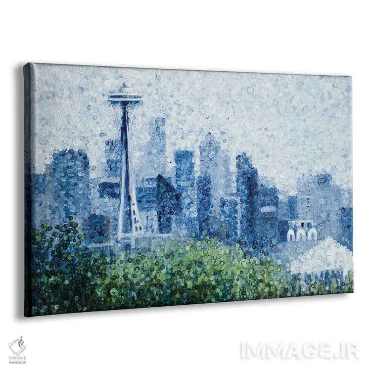 تابلو مدرن باران سیاتل اثر هایدی بارنت - نمای پرسپکتیو محصول