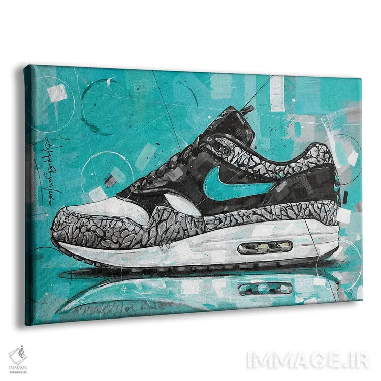 تابلو دکوراتیو نایک ایر مکس ۱ مدل Atmos Elephant اثر ژوس هوپن برورز - نمای پرسپکتیو محصول
