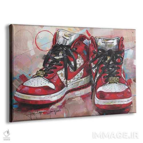 تابلو دکوراتیو نایک SB دانک های مدل Red Stars اثر ژوس هوپن برورز - نمای پرسپکتیو محصول